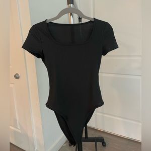 Black ribbed body suit from SHEIN